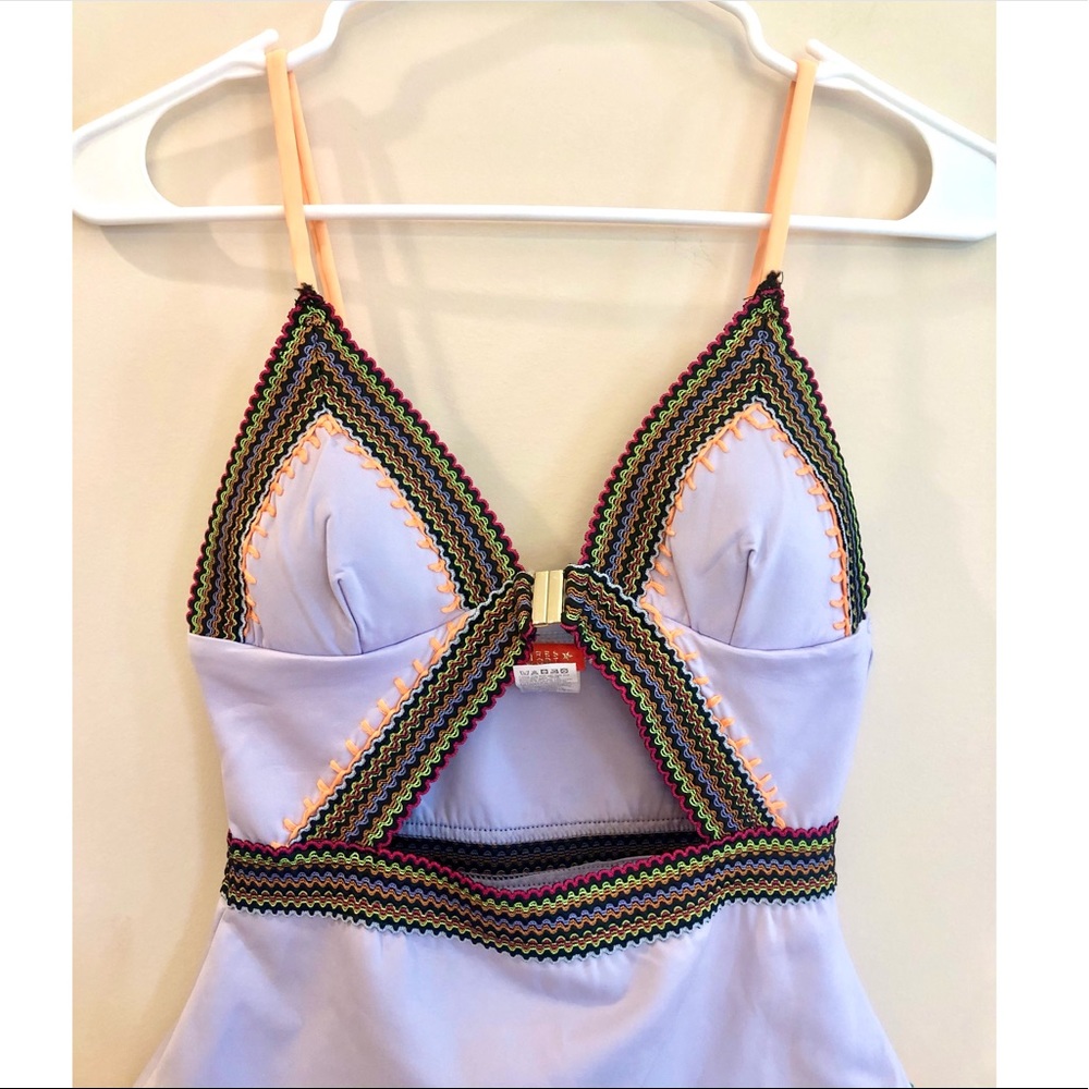 ASOS River Island Lilac Stitch Detail Swimsuit - Picture 7 of 12